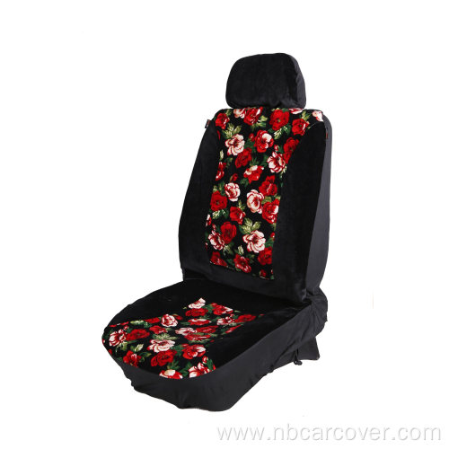 Fit Flat Cloth Pair Bucket Seat Cover(red)